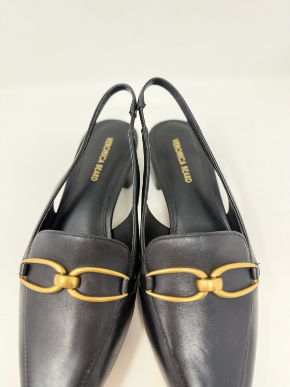 New Veronica Beard Casie Slingback Pump Black Leather Sz 6 - Picture 9 of 13